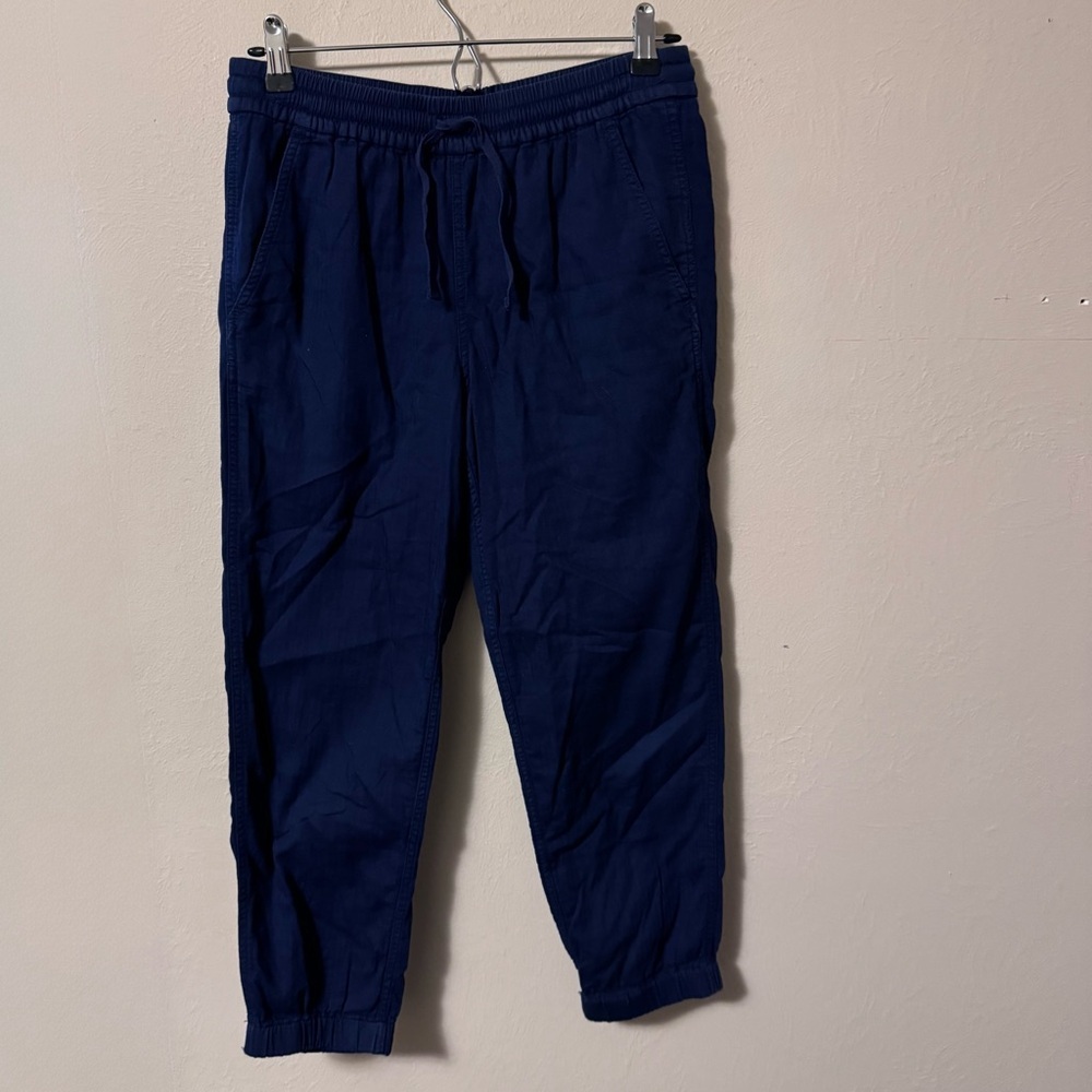 J Crew blue cotton pull on jogger style pant Size 2